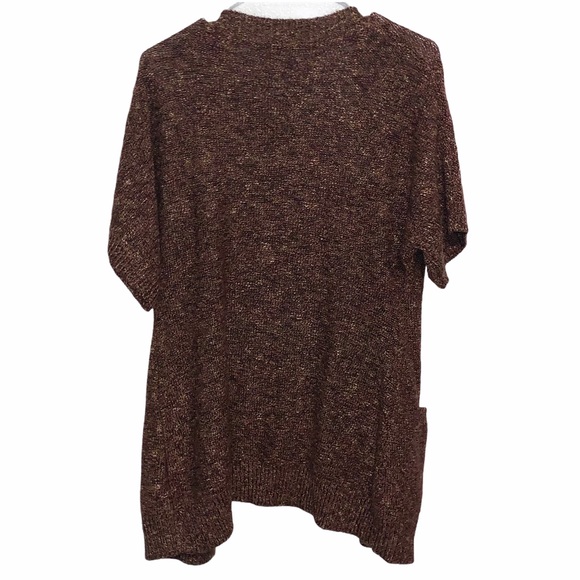 Ponsesa Short Sleeve Multicolored Open Cardigan M - Picture 6 of 6